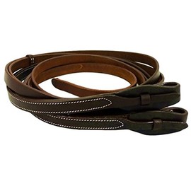 Western Reins, Western Buckle, 220 cm, Buffalo Leather, Dark brown