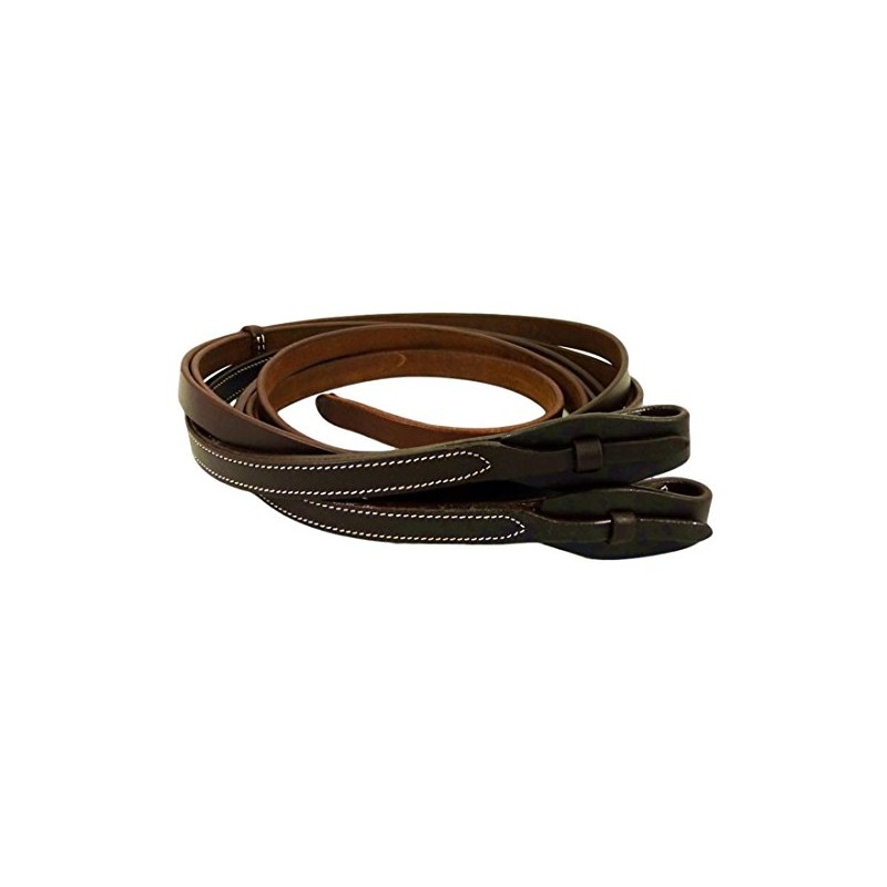 Western Reins, Western Buckle, 220 cm, Buffalo Leather, Dark brown