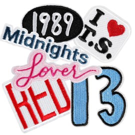 DAJISI 7 PCS Embroidered Patches, Iron on Music Fans Embroidered Patches Sew on Patches for Hats DIY Accessories Applique Patches for Clothing, Pants, Jacket, Backpack