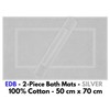 EDB Pack of 2 Terry Toweling Bath Mats Set 100%