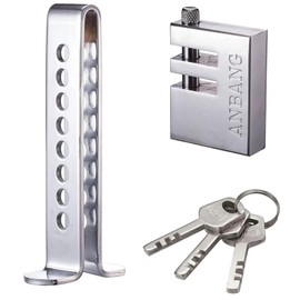 Bohaner Car Pedal Lock Clutch/Brake Security Lock Anti-Theft for Cars Stainless Steel 8 Holes Automobile Hidden Brake Throttle Pedal Locks with 3 Keys