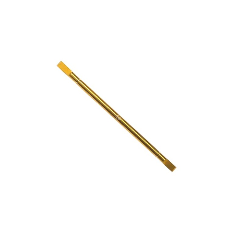 Professional Cuticle Tool, Double-Ended Paddle and Blade, Gold, 14 cm