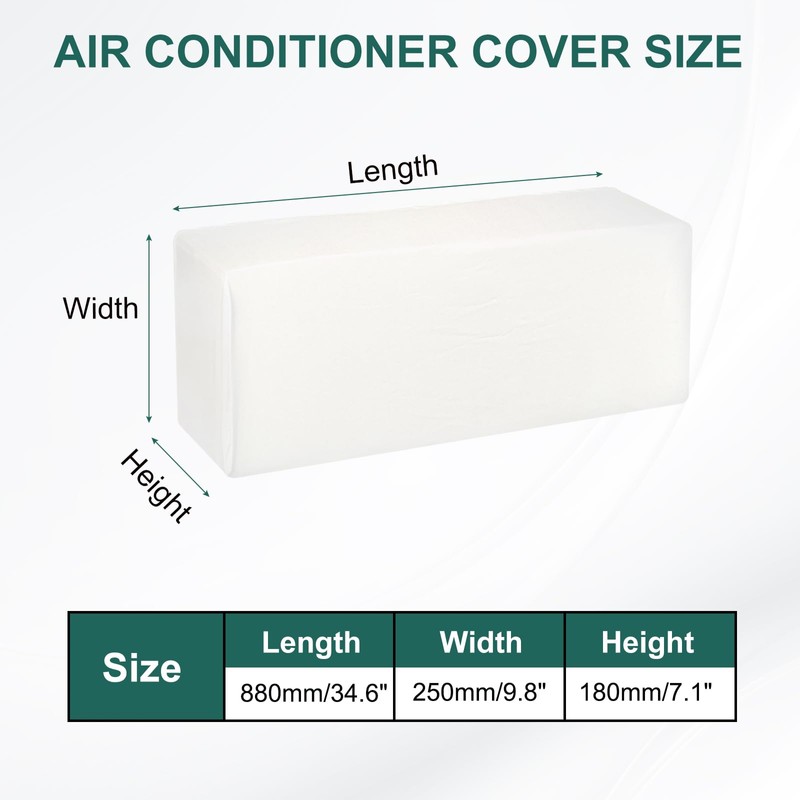 PATIKIL 34.6" Air Conditioner Cover, Indoor AC Cover Leather Dustproof