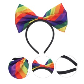 Outanaya Fashionable Pride Headband Rainbow Bow Headband for Women Women Adult Headwear