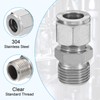 PATIKIL 1/2G x Φ1/2" 304 Stainless Steel Compression Tube Fitting,