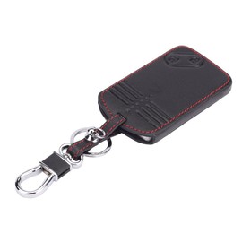[Kinotaka] Mazda Car Leather Remote Card Key Case for Demio Axela Sports, Speed Atenza, Roadster, RX8, CX7, CX9, Atenza, MPV, Premacy, Verisa, Biante, etc. Keybolter (Black (2 Buttons)), black (2