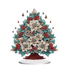 TSRUVYL DIY Diamond Art Painting Kit for Adults, Christmas Tree Decorations, Tabletop Special Gem Crystal Acrylic Art Painting Kit Ornament, Box Package (Green-KT)