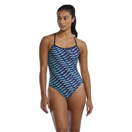 TYR Women's Standard Durafast Elite Trinityfit Swimsuit, GRN/NVY, 32