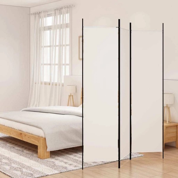 Unbranded 3-Panel Room Divider White 59.1"x78.7" Fabric
