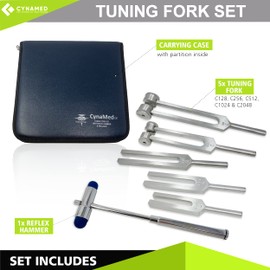 Cynamed Diagnostic Tuning Fork Set with Buck Hammer