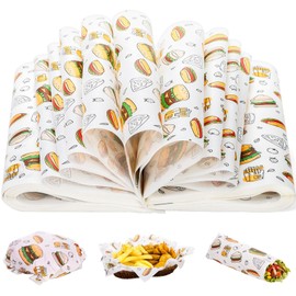 Cididu 1000 Pcs Deli Wax Paper Sheets, 12x12 Inch Grease-proof Sandwich Wrap Paper, Disposable Food Basket Liners for Basket, Boat, Party, Festival, Outdoor Picnic