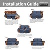 Easy-Going Loveseat Recliner Cover, Reversible Couch Cover for Double Recliner,