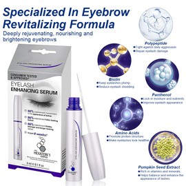 CJBIN Eyelash Growth Serum, Eye Lash Serum Growth, Eyelash Serum for Growth and Thickness, Eyelash Enhancing Serum, Lash Growth Serum for Thicker, Stronger, Fuller and Longer Looking Lashes, 3ML