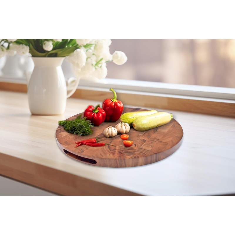 Bold & Divine Acacia Wood End Grain Cutting Board, Rectangular,