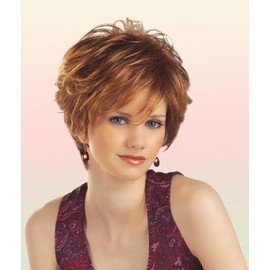 Tony of Beverly Womens Synthetic Wig ''Aubrey''-Safari: 4 w/15% Malibu hi-lights