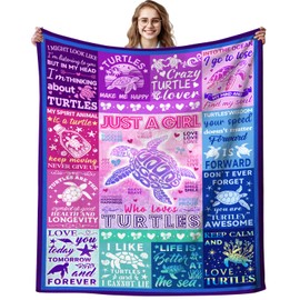 Turtle Blanket Turtle Gifts for Women Turtle Lovers Sea Turtles Throw Blankets Soft Flannel Sea Turtle Blanket for Kids Adults Turtle Gifts Ocean Turtle Decor Gifts for Girls 50"X40"