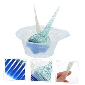 WOONEKY 1 Set Hair Coloring Brush and Bowl Hair Dyeing Tool Kit with Flexible Bristles and Mixing Bowl for Easy Application for Home Salon Use Reusable and Simple to Clean