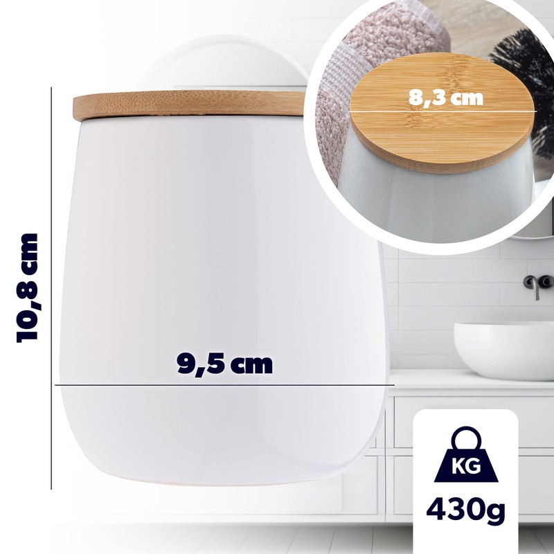 KADAX Cosmetics Tin, Ceramic Storage Tin, Cotton Wool Box with