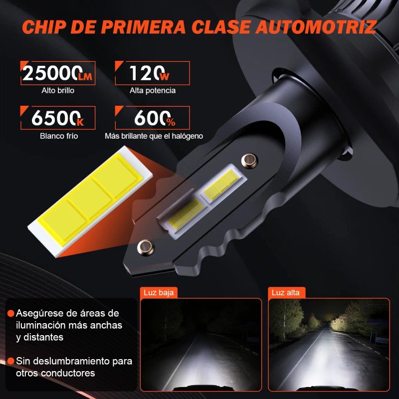 Auto Kit De Faros Led H4 9005 H11 H7 Focos
