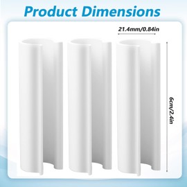 64 Pcs PVC Pipe Clips Greenhouse Clips for 1/2 Inch Greenhouses PVC Pipe, Row Covers, Pool Cover, Garden, Shelters, Bird Protection, 2.4 Inch Long (White)
