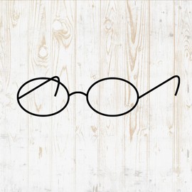 6 in Sunglasses Sticker - Vinyl Decal for Wall Bottle Phone Car Home Bike Laptop Silhouette - Eyeglasses Frame Retro Aviator DWSV4158