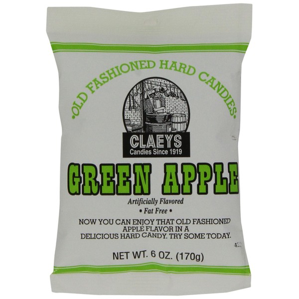 Claey's Green Apple Drops, 6-Ounce Packages (Pack of 12)