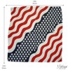 Motique Accessories Cotton Print Bandana (Wavy American Flag)