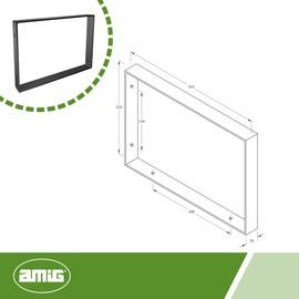 Amig Mod. 3001 Shelf Bracket, Black/White, 126 x 261 x 30 mm