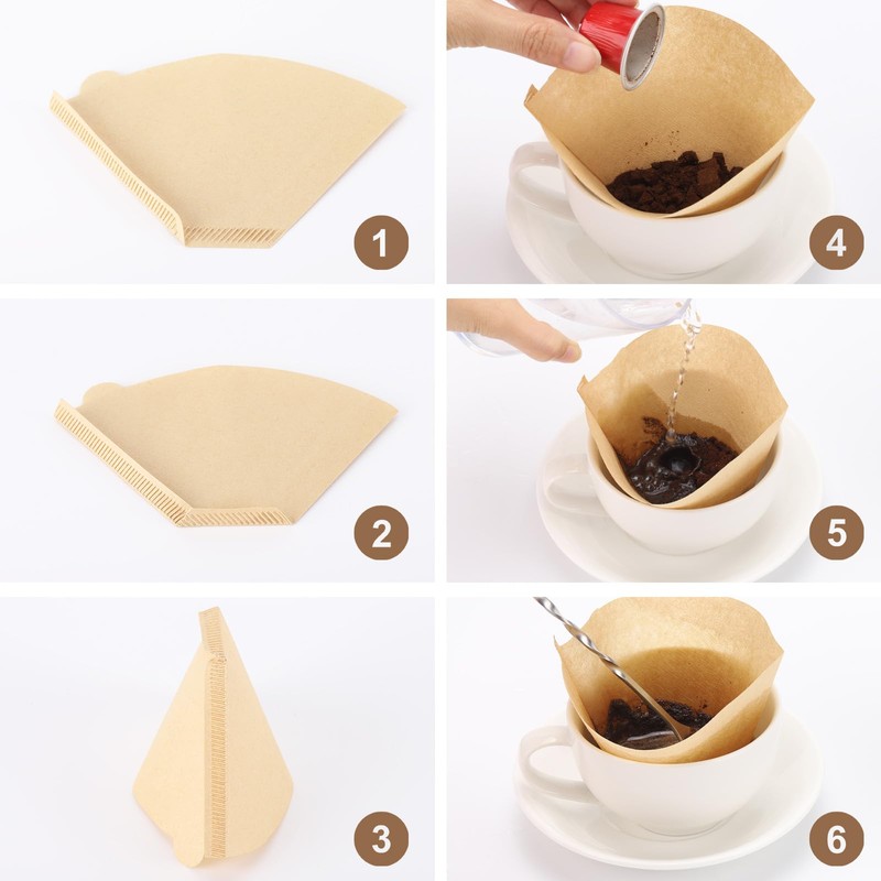 Coffee Filter #2, Unbleached Coffee Filters Cone Paper for Pour