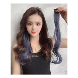 Women's Wave Point Color Hairpiece Extension Hair Wig (KYR-WB1A1F8) Lime / 여자 웨이브 포인트 컬러 헤어피스 붙임머리 가발 (KYR-WB1A1F8) 라임