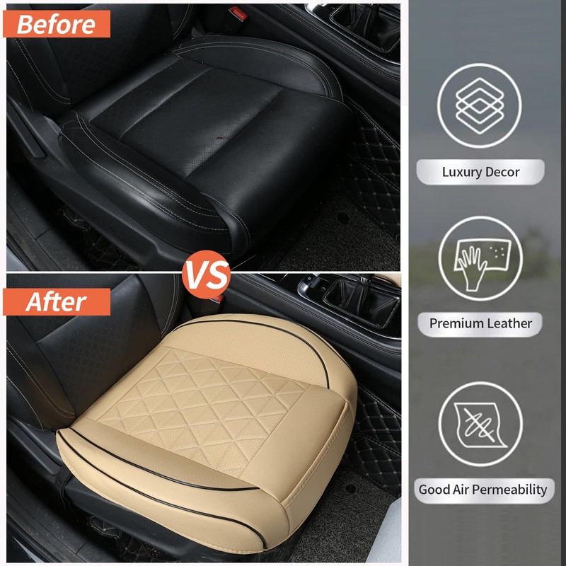 WinxMatrs Leather Front Car Seat Cover - Bottom Car Seat