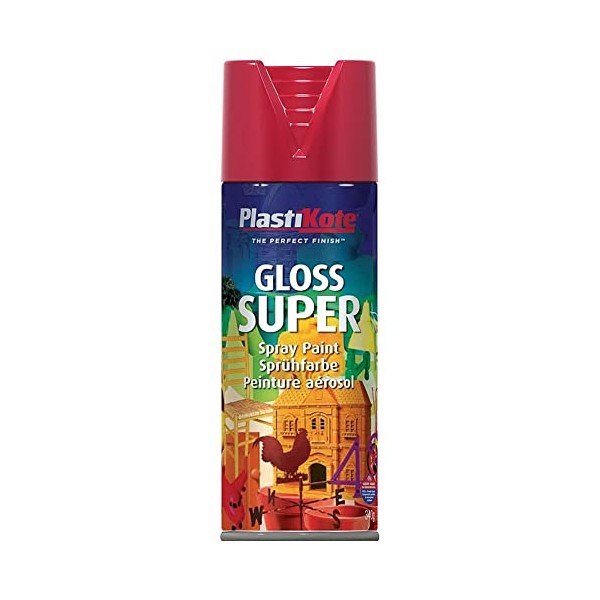Plasti-kote 1120 400ml Super Gloss - Bright Red