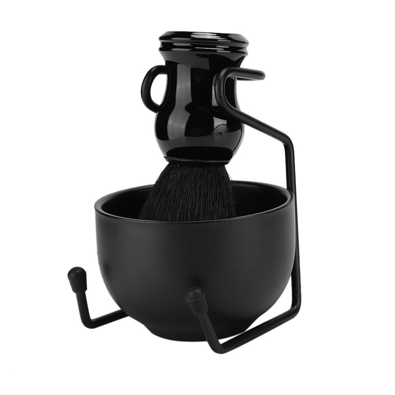3Pcs Set Professional Men Beard Shaving Tool Stand Holder Hair