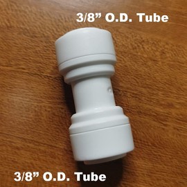 Malida 3/8"Tube OD to 3/8" Tube OD push fit straight quick connect for RO water system (10pack)