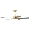 Black and Gold Ceiling Fans with Lights and Remote/APP, 52