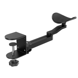 BTtime Armrest, Elbow Rest, Height Adjustable, Ergonomic Armrest, Desk Extender, Telescopic, Elbow, Arm, Shoulder, Rotate, Multi-Angle, Arm Stand, Load Capacity 11.0 lbs (5 kg), For Desk (Black)