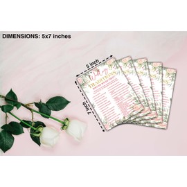 Bridal Shower Games - Wedding Traditions Wedding Party Game - Boho Floral Greenery Bachelorette/Engagement Party Supplies Activities - Pack of 30 Game Cards & 1 Answer Card (A03)