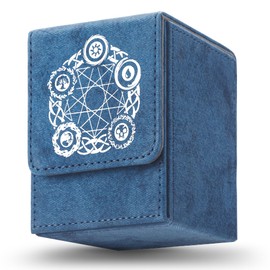 Deoyibu Deck Box for MTG Cards, Deck Box 100 for Magic Commander TCG, PU and Magnetic Design Card Box, Trading Card Box, Compatible with Trading Card Games, Yugioh Cards etc. Blue