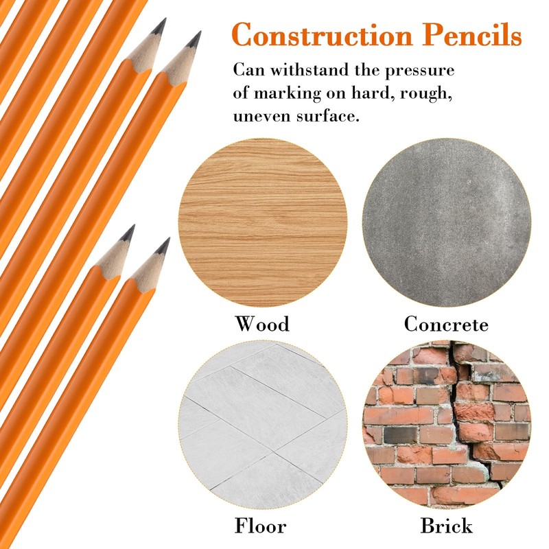 96 Pcs Jumbo Pencils, Black Core, Cedar Wood, Orange, Triangle