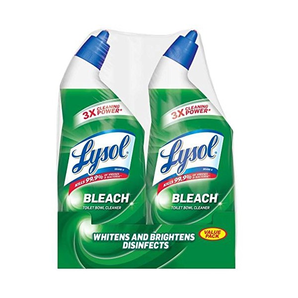 LYSOL 80078 Disinfectant Toilet Bowl Cleaner with Bleach, Liquid, 24oz