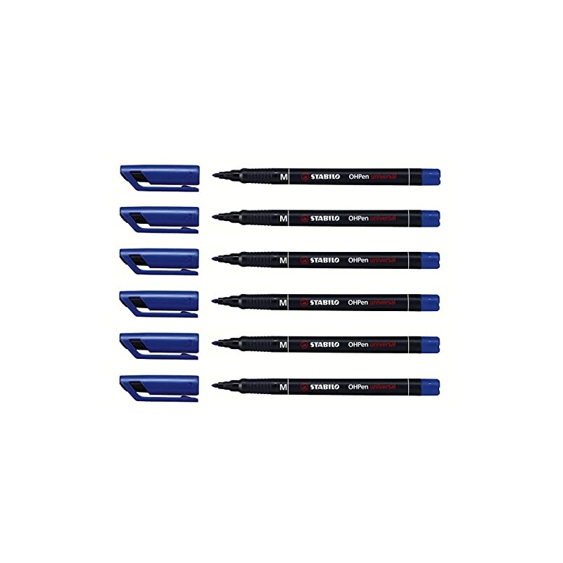 STABILO OHPen Universal Permanent Blue Pack of 6
