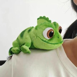 SERTAS Chameleon Plush Toy Figure Chameleon Shoulder Plush Princess with Long Hair Plush Toy Ideal as a Small Gift for Children Children's Birthday Easter Christmas