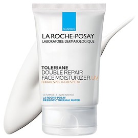 Toleriane - Hidratante UV SPF de doble reparación para cara, hidratante facial diario con protector solar SPF 30