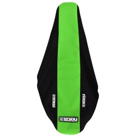 Enjoy Mfg 2003-2009 KAWASAKI KX 125-250 Black/Green FULL GRIPPER SEAT COVER Enjoy Mfg #60