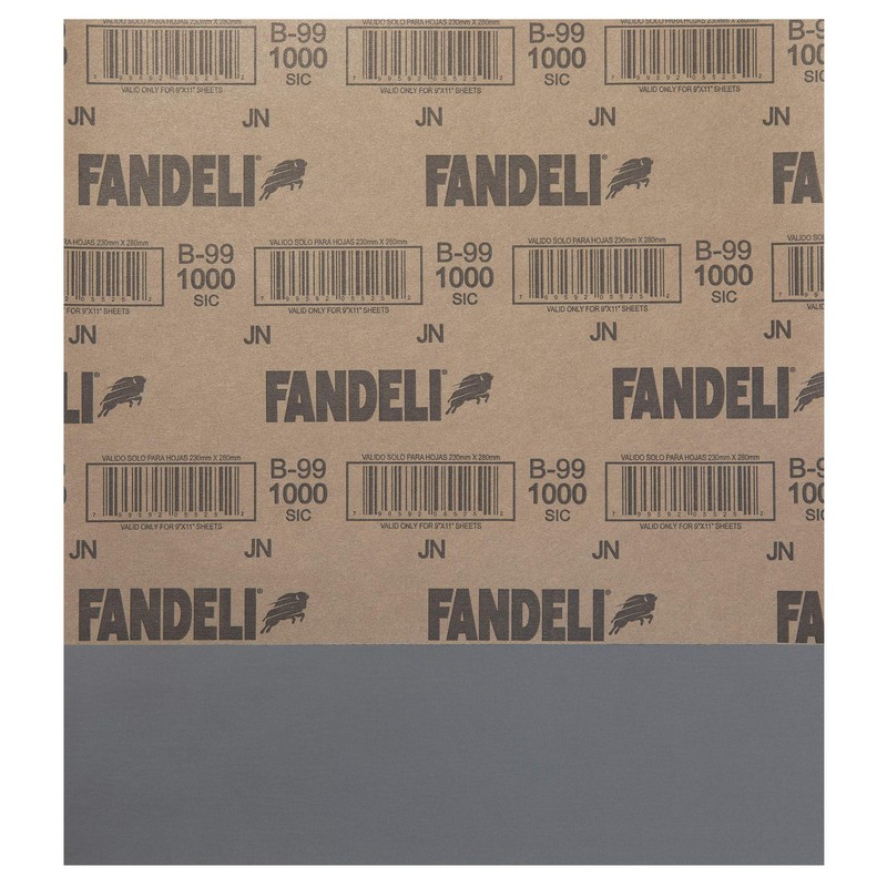 Fandeli 36005 1000 Grit Waterproof Sandpaper Sheets, 9" x 11",