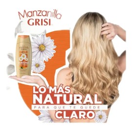 Kit Aclarante Cabello Grisi Manzanilla Shampoo Crema Peinar