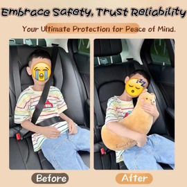 Car Seat Belt Pillow Stocking Stuffers Cute Toy Rabbit Safety Seatbelt Shoulder Pad Auto Accessory Neck Cushion Protector Seatbelt Shoulder Protector Sleeping Pillow Nice Gift (Banana)