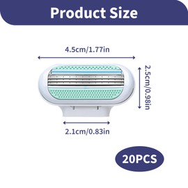 20 Stück Venus Rasierklingen Damen,Venus Smooth Ersatzklingen Damenrasierer 3 Präzisionsklingen mit Feuchtigkeitsspendenden Schutzkissen Anpassung an Körperkonturen Kompatible Rasierklingen für Frauen