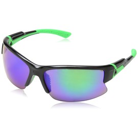 Eyelevel Men's Pinnacle Sports Sunglasses, Black (Black/Green), One size