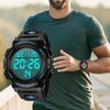 Men's Digital Sports Wristwatch, Multifunctional, LED Display, Outdoor Wristwatch, 01-blue,